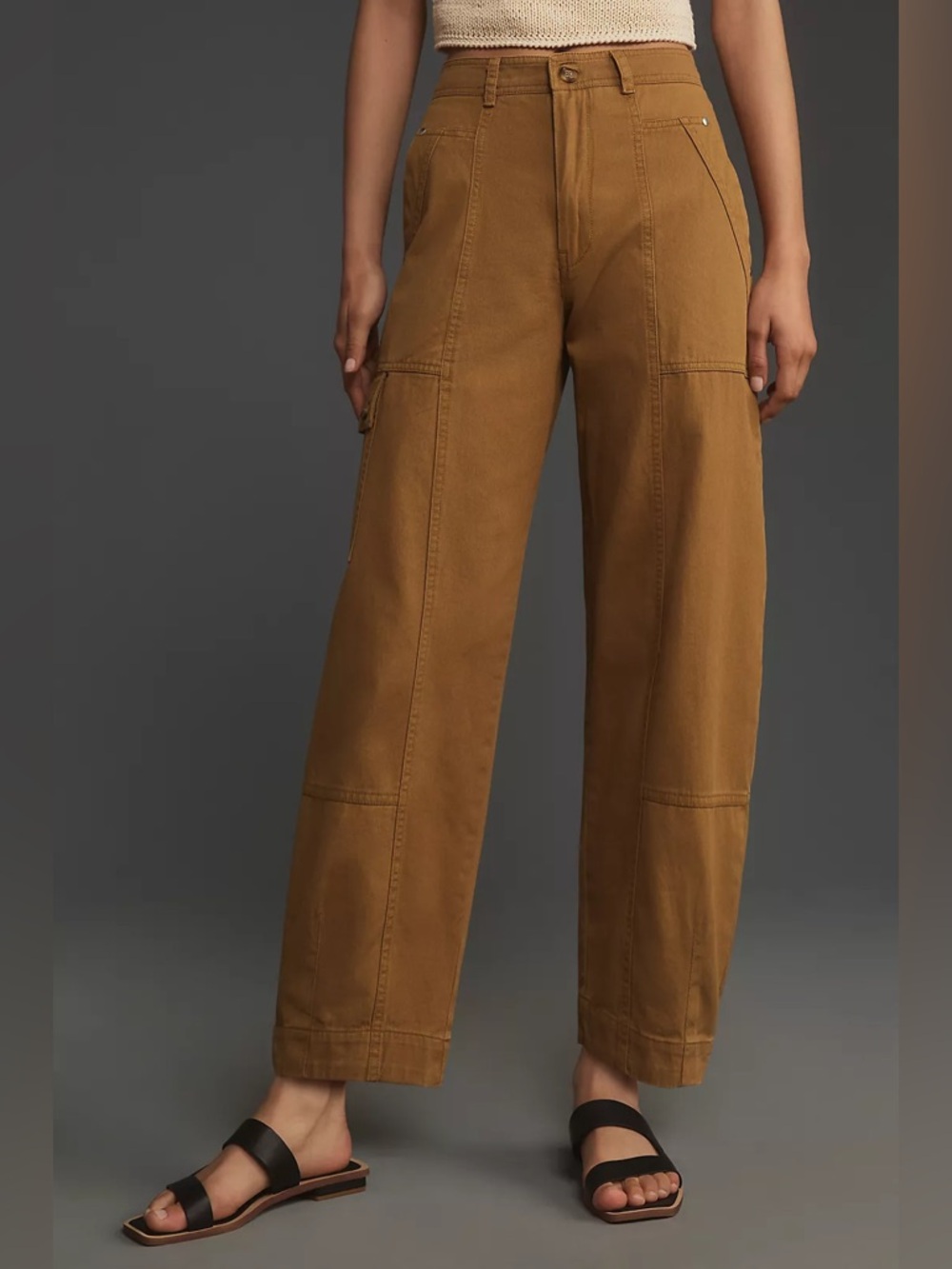 Anthropologie The Carson Utility Barrel Pants 6Tall $128 NWT